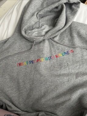 Harry Styles Gray 'Treat People With Kindness' Pullover Hoodie